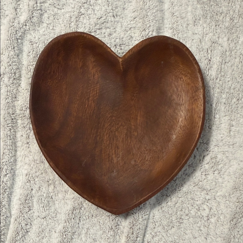 Heart-Shaped Wooden Tray